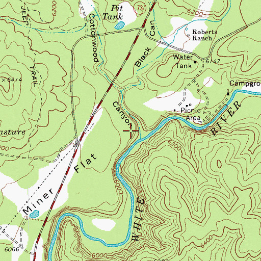 Topographic Map of Black Canyon, AZ
