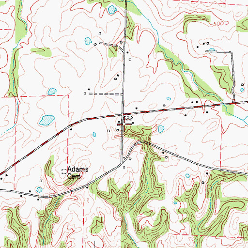 Topographic Map of Cuba Fire Department Station 3 Pilot Oak, KY