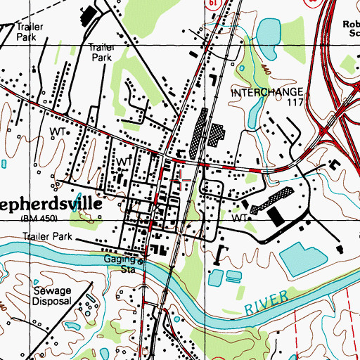 Topographic Map of Shepherdsville Fire Department Station 2, KY