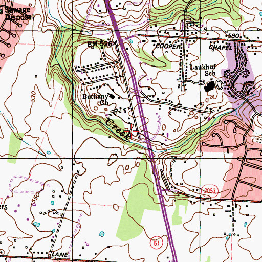 Topographic Map of Okolona Fire Department Station 2, KY