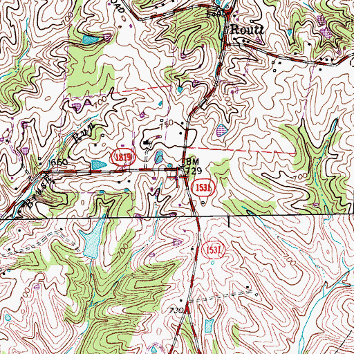 Topographic Map of Fern Creek Fire Department Station 3, KY