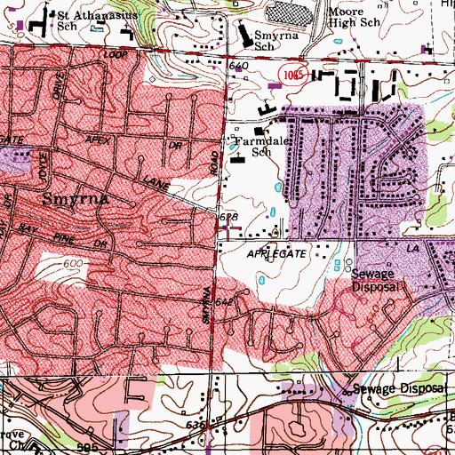 Topographic Map of Highview Fire Department Station 2, KY