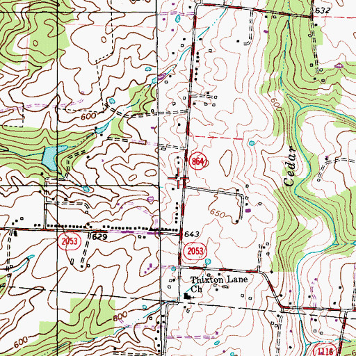 Topographic Map of Highview Fire Department Station 3, KY