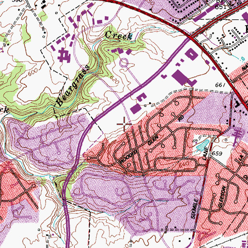 Topographic Map of Jeffersontown Fire Department Station 3, KY