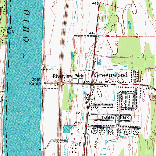 Topographic Map of Pleasure Ridge Park Fire Department Training Facility, KY