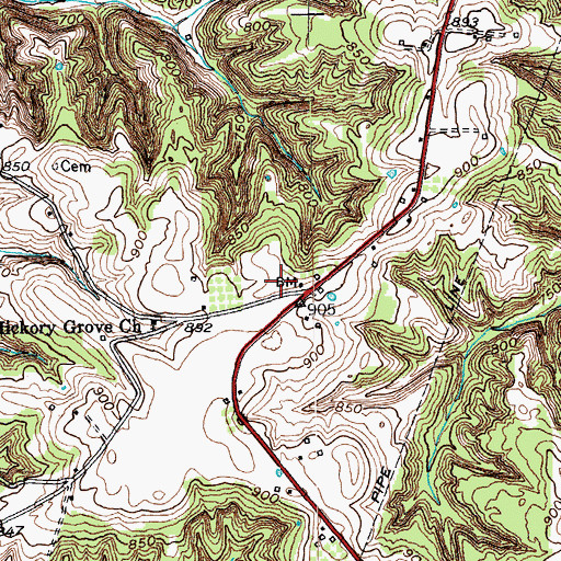 Topographic Map of Bedford Volunteer Fire and Rescue, KY
