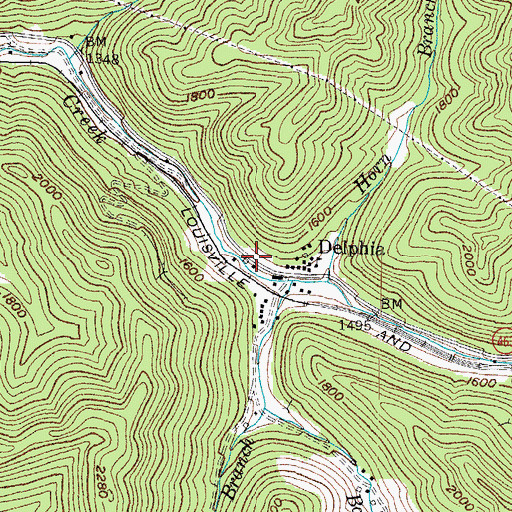 Topographic Map of Leatherwood Fire Department, KY