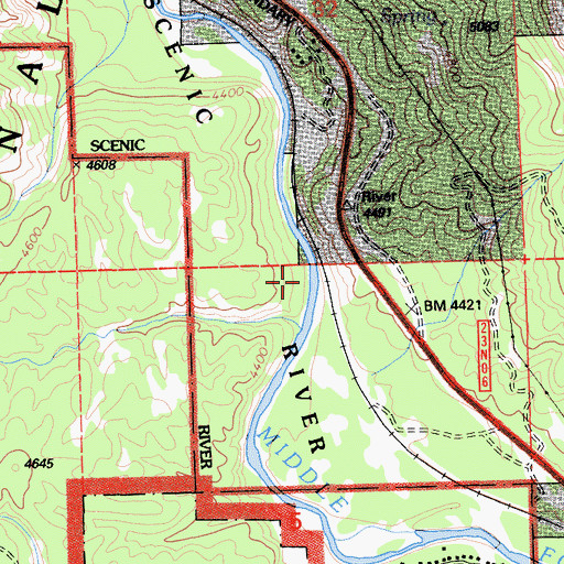 Topographic Map of Mohawk Valley, CA