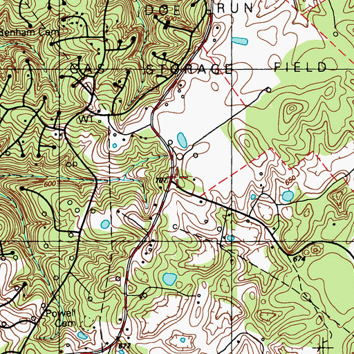 Topographic Map of Meade County Fire Department Station 2, KY