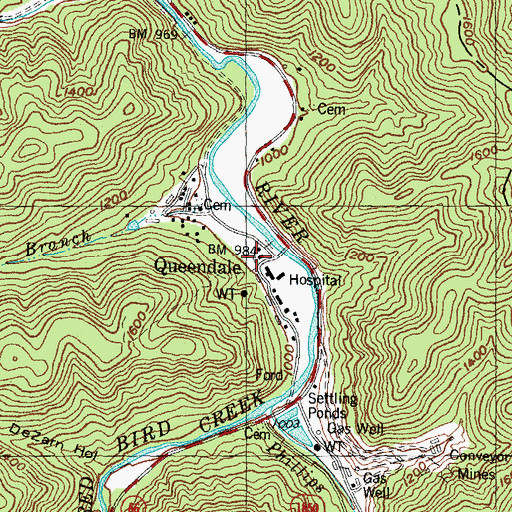 Topographic Map of Red Bird Volunteer Fire and Rescue, KY