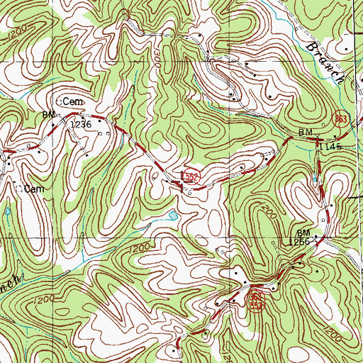 Topographic Map of Keavy Fire Department Station 2, KY