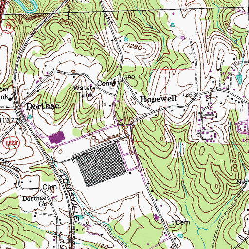 Topographic Map of Lily Volunteer Fire Department Station 3, KY