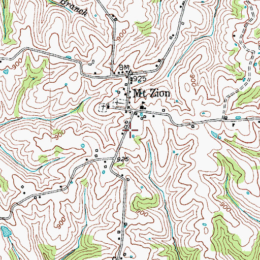 Topographic Map of Dry Ridge Fire Department Station 2, KY