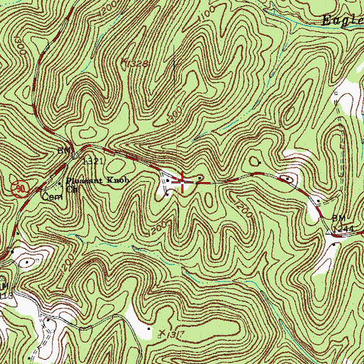 Topographic Map of Eagle - Sawyer Fire Protection District Station 2, KY
