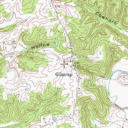 Topographic Map of Fifth District Volunteer Fire Department Station 2, KY