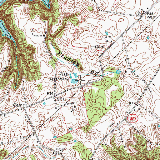 Topographic Map of Firebrook Volunteer Fire Department, KY