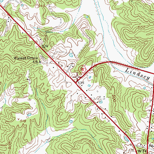 Topographic Map of Fourth District Volunteer Fire Department Main Station, KY