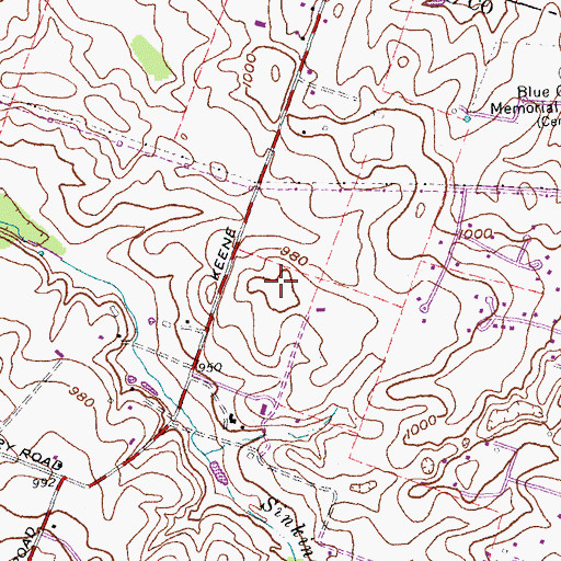 Topographic Map of Jessamine County Fire Department Station 5, KY