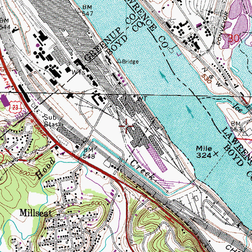 Topographic Map of Johnson Controls Fire and Rescue, KY