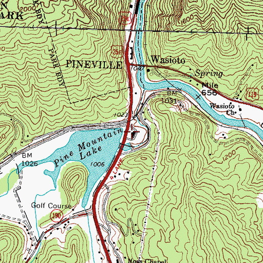 Topographic Map of Kentucky Division of Forestry Southeastern District, KY