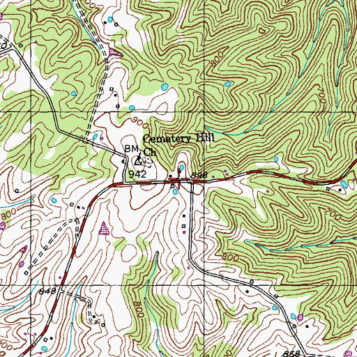 Topographic Map of Kentucky River Fire and Rescue, KY