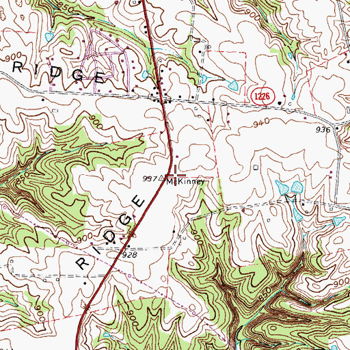 Topographic Map of Milton Volunteer Fire and Rescue Station 2, KY