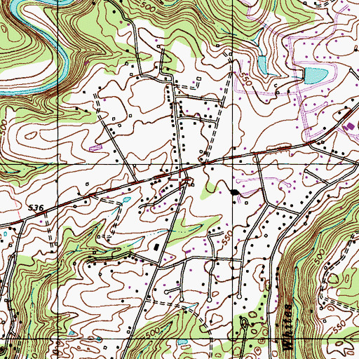 Topographic Map of Mount Washington Fire Protection District Station 3, KY