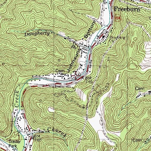 Topographic Map of Phelps Volunteer Fire Department Station 2, KY