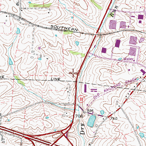 Topographic Map of Shelby County Fire Department Station 2, KY