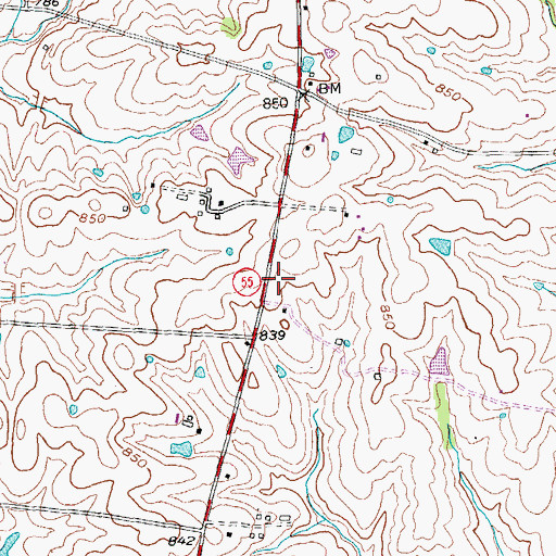 Topographic Map of Shelby County Fire Department Station 3, KY