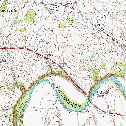 Topographic Map of Shelby County Fire Department Station 4, KY