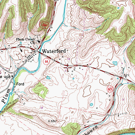 Topographic Map of Spencer County Fire Protection District Station 3, KY