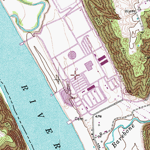 Topographic Map of Trimble County Emergency Response Team - Louisville Gas and Electric, KY