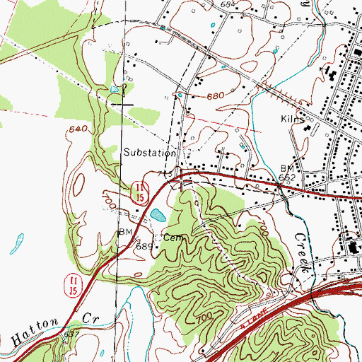 Topographic Map of Daniel Boone National Forest Cumberland Ranger District Stanton Office, KY