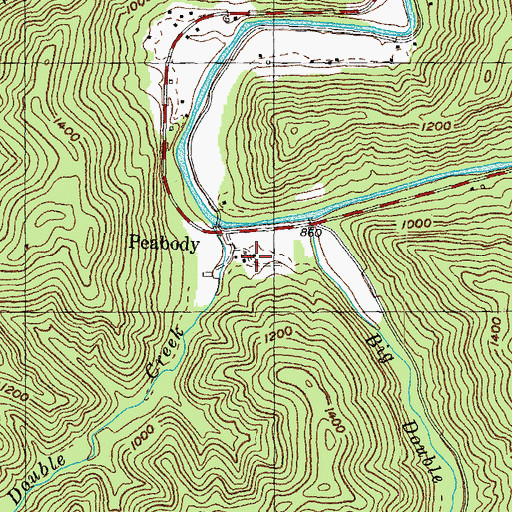 Topographic Map of Daniel Boone National Forest Redbird Ranger District, KY