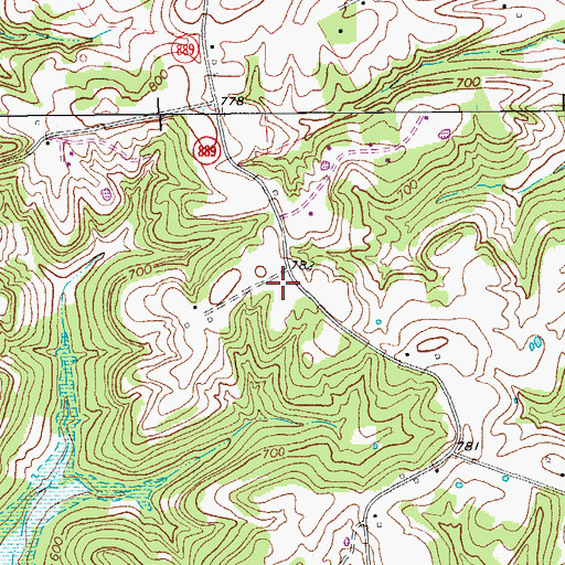 Topographic Map of Wax Volunteer Fire Department, KY