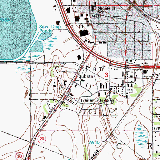 Topographic Map of Devils Lake Rural Fire Department, ND