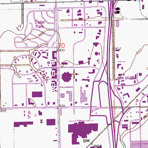 Topographic Map of Fargo Fire Department Station 5, ND