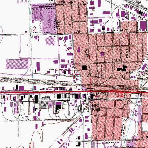 Topographic Map of Fargo Fire Department Station 4, ND