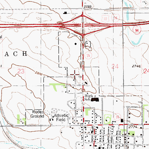 Topographic Map of Central Rural Fire Protection District, ND