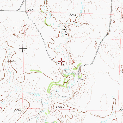 Topographic Map of Cedar Valley Fire Protection District, ND