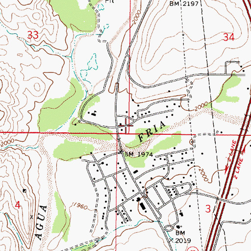 Topographic Map of Black Canyon City, AZ