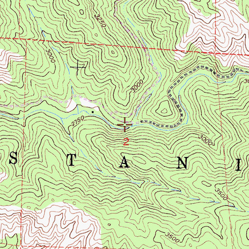 Topographic Map of Montgomery Gulch, CA