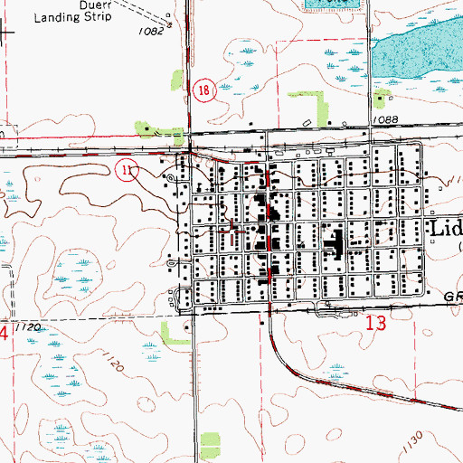 Topographic Map of Lidgerwood Fire Department, ND