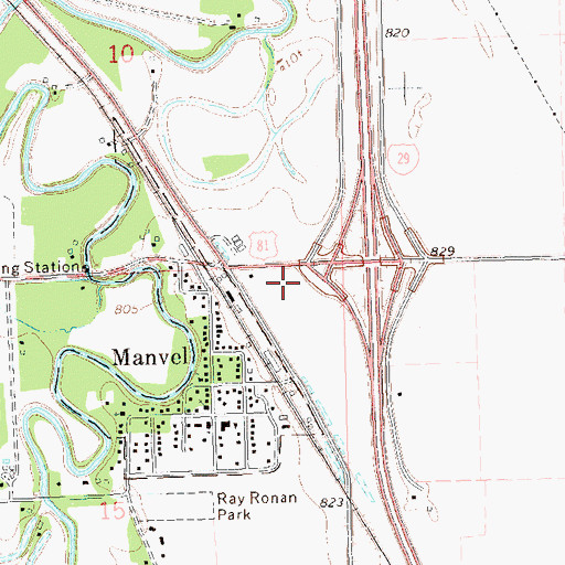 Topographic Map of Ferry Township Rural Fire Protection District, ND