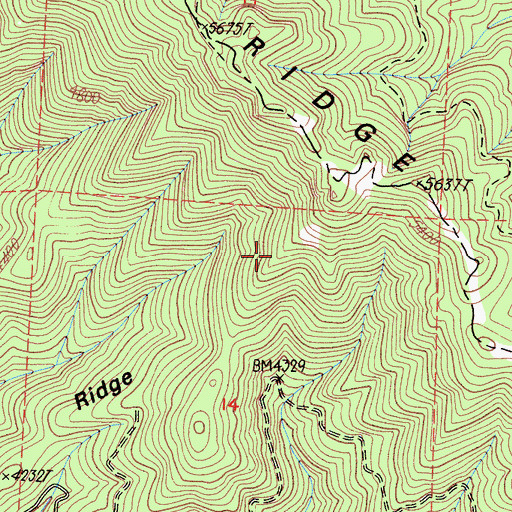 Topographic Map of Montgomery Ridge, CA