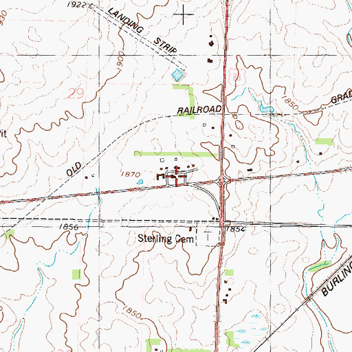 Topographic Map of Sterling Fire Protection District Station, ND