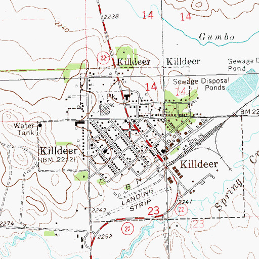 Topographic Map of West Dunn Fire District Station, ND