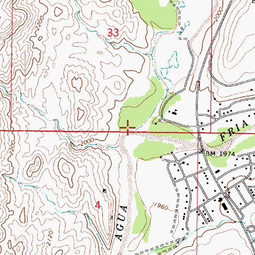 Topographic Map of Black Canyon Creek, AZ
