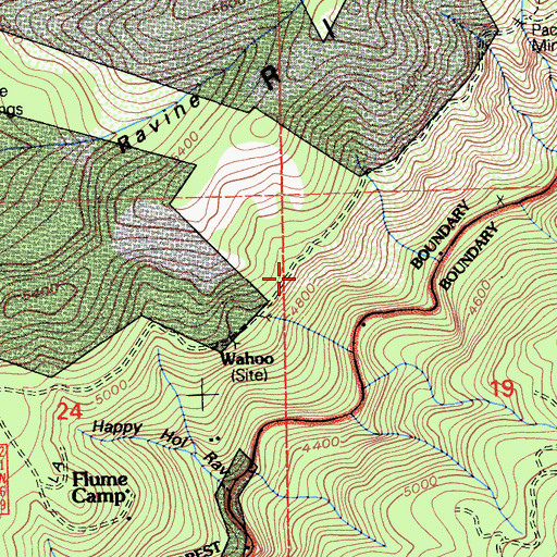 Topographic Map of Monumental Mine, CA